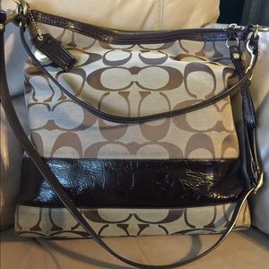 Coach bag with matching wallet